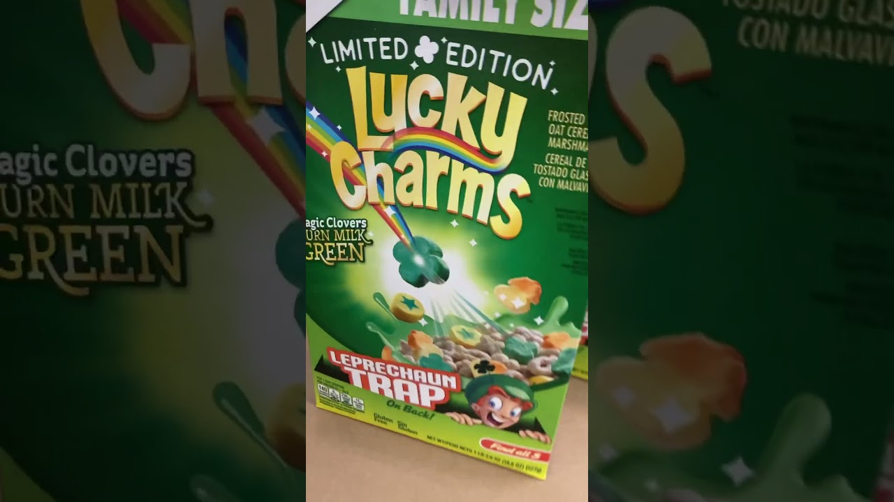General Mills Lucky Charms Leprechaun Limited Edition Cereal is a TRAP bio engineered no put back!