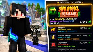 I FOUND THE BEST MINECRAFT SERVER (Survival Island EP:1) screenshot 1