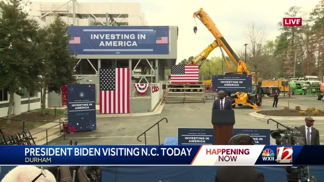 President Biden's 'Investing in America Tour' in Durham - YouTube