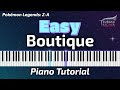 Boutique (Easy) - Pokémon Legends Z-A | Piano Tutorial &amp; Sheet Music