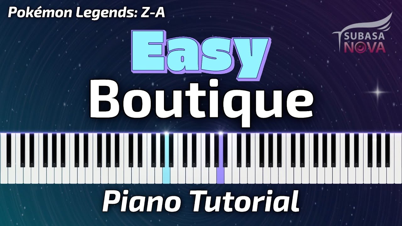 Boutique (Easy) - Pokémon Legends Z-A | Piano Tutorial & Sheet Music