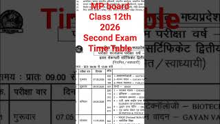 MP board 12th 2026 Second Exam