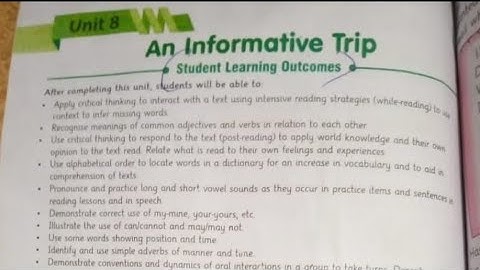 #an #informative #trip #unit #8 fully solved by #mentorenglish #professor #ma #raza