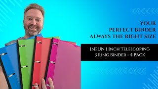 The Genius Binder You Didn’t Know You Needed! | INFUN 1” Telescoping 3-Ring Binder Review