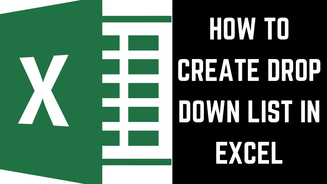 how-to-create-a-drop-down-list-in-excel-youtube