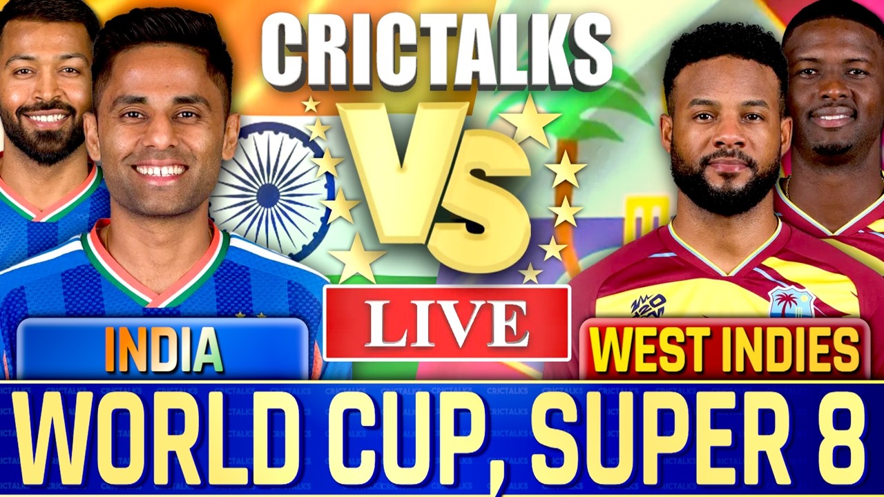 🔴 India vs West Indies, T20 World Cup 2026 Live Cricket Match Today Score Commentary Last 7