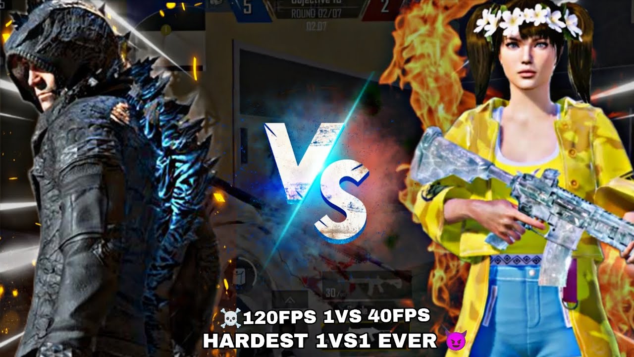 120fps vs 40fps hardest 1vs1 ever#bgmi
