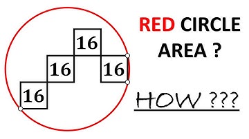 Can YOU Calculate The RED Circle’s Area? | Math Puzzle