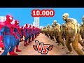 10.000 ÖRÜMCEK ADAM VS 10.000 ZOMBİ 😱 - Süper Kahramanlar