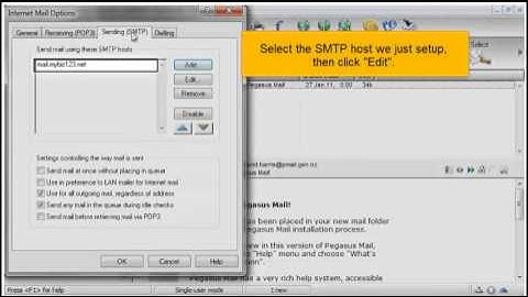 Configuring a POP email account with SSL in Pegasus Mail