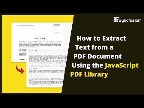 How to Extract Text from a PDF Document Using the JavaScript PDF Library