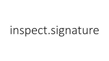 inspect.signature in Python