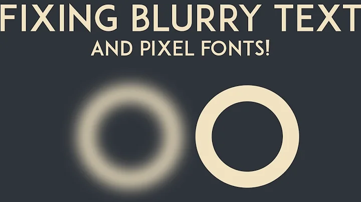 Unity3D Quick Tips: Crispy Pixel Text & Blurred Text Fix