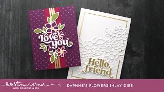 Daphnes Flowers Inlay Dies by Kristina Werner
Create a colorful inlay diecut design with Daphne’s Flowers Inlay Dies. Die set includes base layer, outline layer, and individual pieces to cut different colors of cardstock to inlay inside the outside.
Shop Kristina Werner with Concord and 9th: https://concordand9th.com/pages/kristina-werner-collection
Follow Kristina on Instagram: https://www.instagram.com/starofmay/
Sign up for our newsletter and stay up to date on all the latest and greatest from Concord & 9th! http://tinyurl.com/c9newsletter
PRODUCTS FEATURED IN THIS VIDEO:
Kristina Werner February 2026 Product Release Bundle
https://concordand9th.com/products/kw-february-2026-release-bundle
Daphne’s Flowers Inlay Dies
https://concordand9th.com/products/daphnes-flowers-inlay-dies Daphnes Flowers Inlay Dies by Kristina Werner