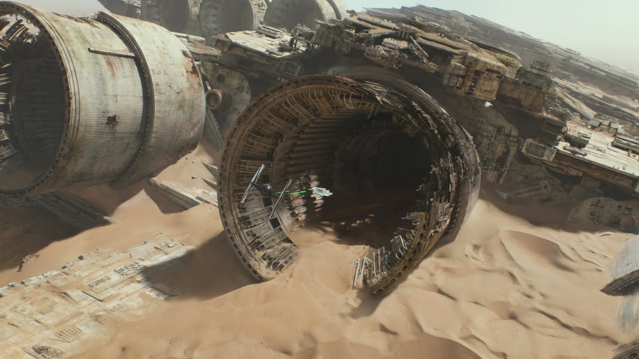 Star Wars The Force Awakens Millennium Falcon Scenes YouTube