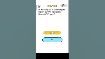 #127 IN WRITHING ALL OF THE INTEGERS FROM 1 TO 199, HOW MANY TIMES IS "1" USED? |#viral #youtube