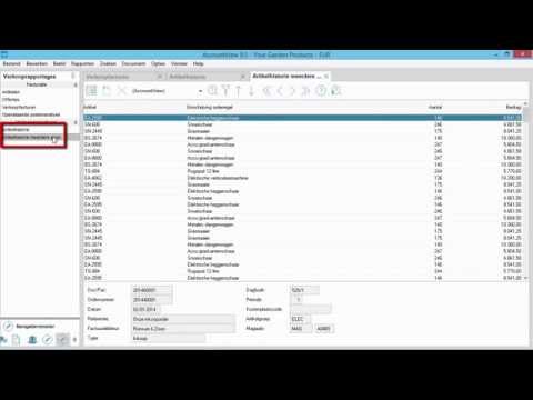 Demo Verkoophistorie in AccountView