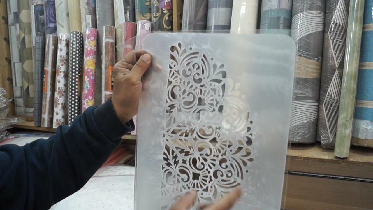 اشكال ديكور جديد حوائط جدارية بارزة استنسل 2024 في العتبة