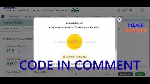 GFG POTD 15/02/2024 IN C++ MOST IMPORTANT INFORMATION | CODE IN CIMMENT #geeksforgeeks #gfg #potd