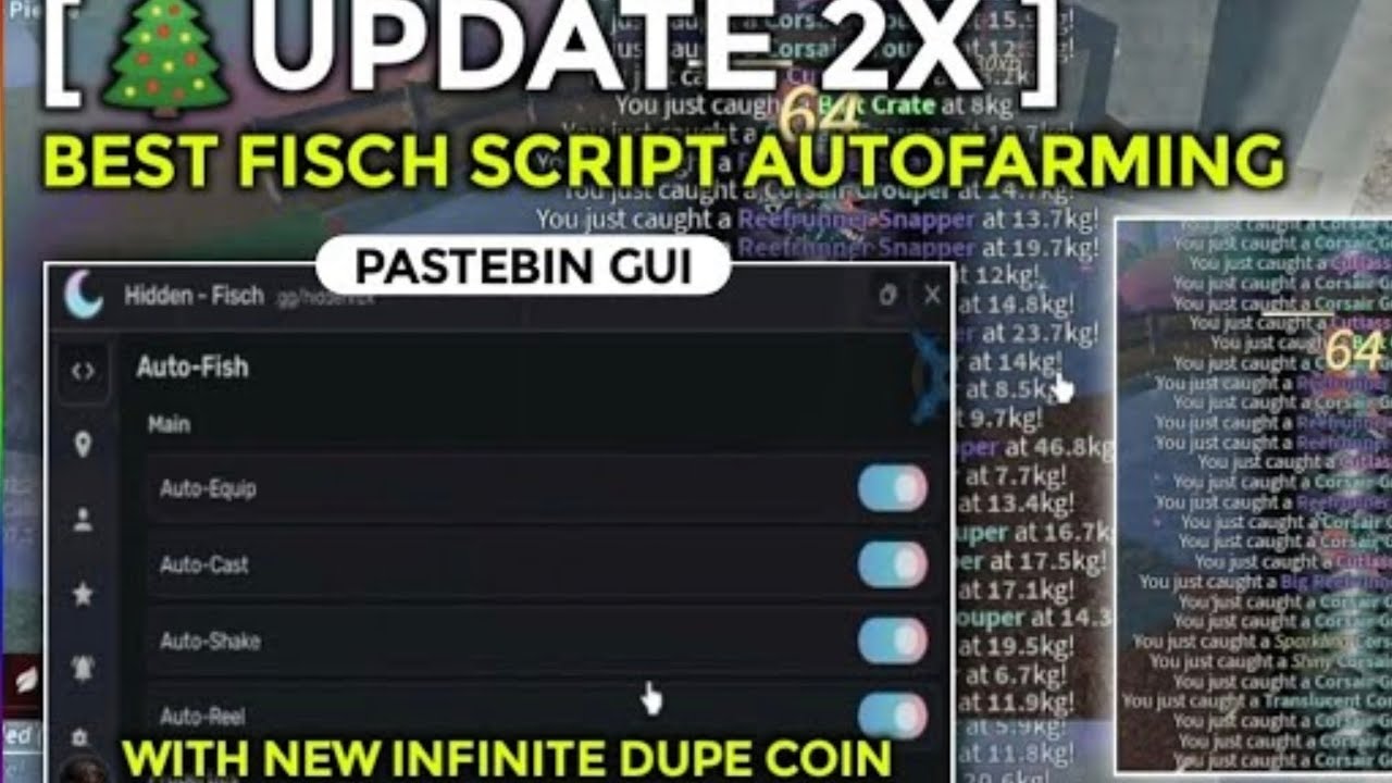 [🌲🎄UPD 2X] FISCH SCRIPT PASTEBIN GUI | DUPE COINS INF MONEY | FREE KEY ...