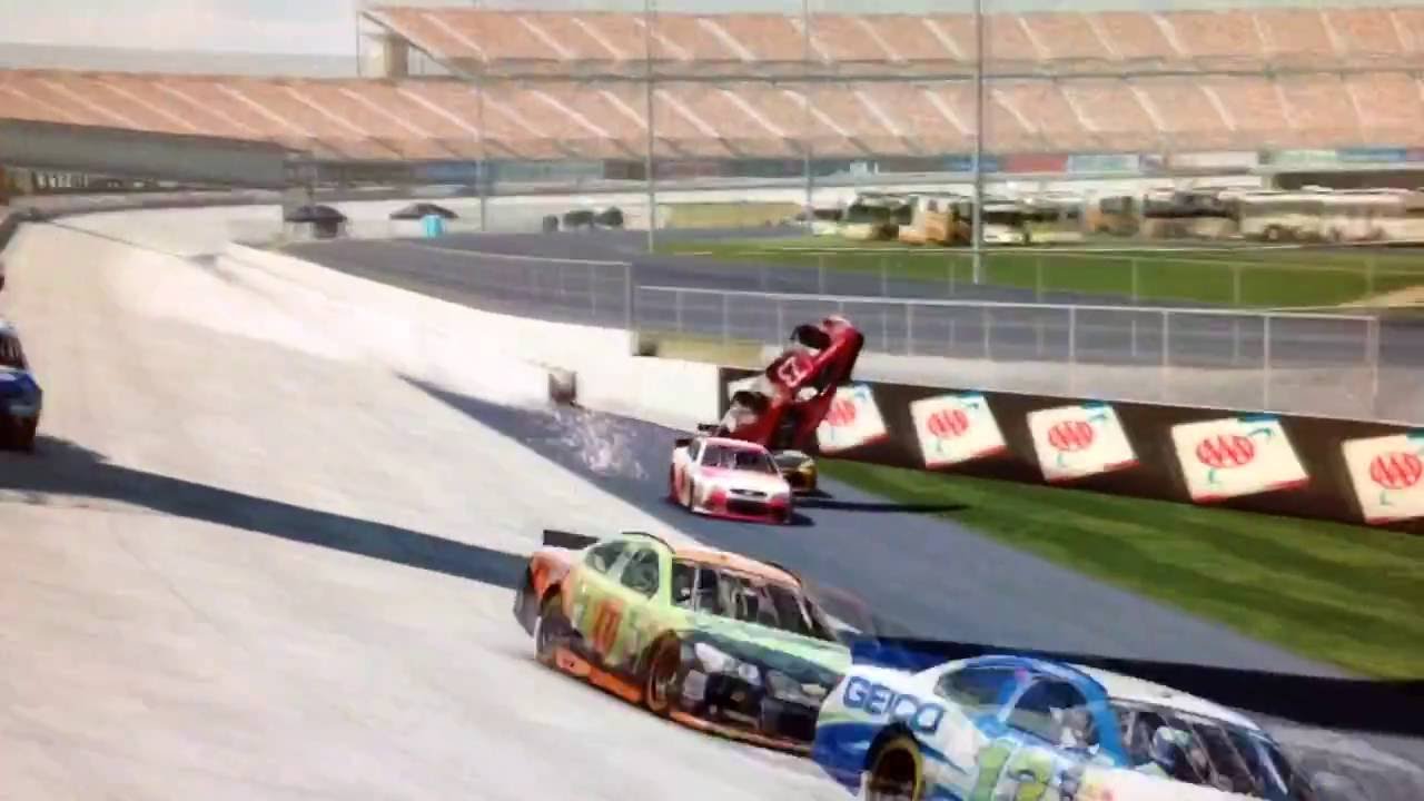 J.J Yeley flips wildly in NASCAR 15'