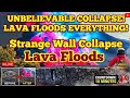 Strange Wall Cone Collapse: Lava Floods/ Cumbre Vieja Volcano In La Palma Island