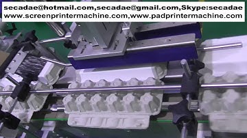buy cheap automtic loading and unloading pulp egg carton label applicator machine