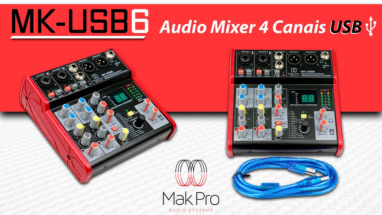 MK-USB6 MEAS/MIXER AUDIO 4CH COM INTERFACE DE AUDIO USB – The Best Som  Performance