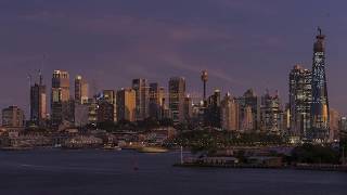 Timelapse in 4K - Australia | Sunset over Sydney CBD