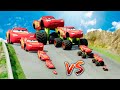 Big  small monster truck lightning mcqueen vs big  small mcqueen vs down of death in beamngdrive