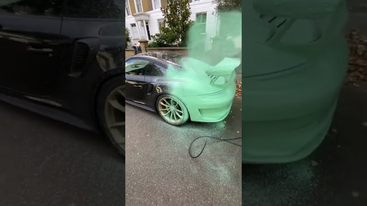 Porsche GTS Green Snow Foam