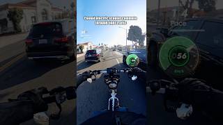 Casual electric scooter commute through light traffic