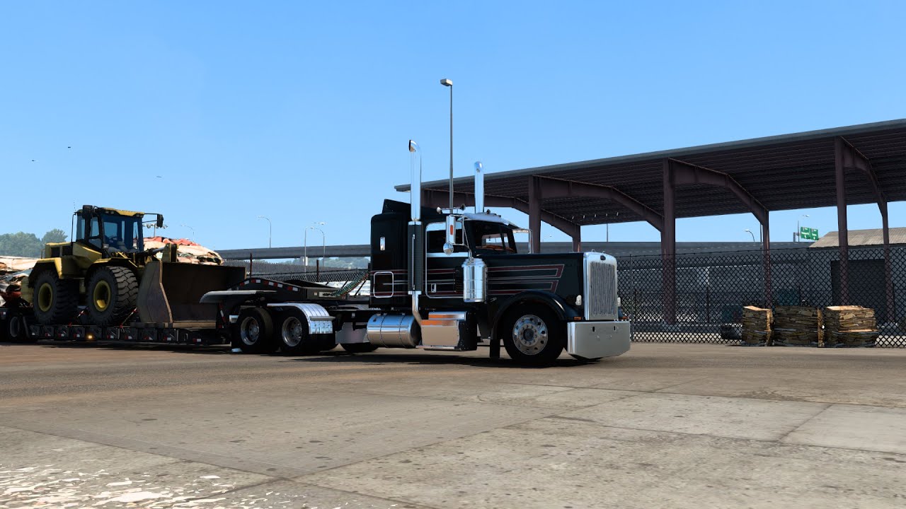 PETERBILT GLIDER 389 LOWBOY - AMERICAN TRCK SIMULATOR - GAME PLAY PXN V9 - ATS 1.45