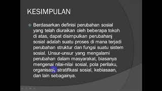 DEFINISI DAN TEORI PERUBAHAN SOSIAL