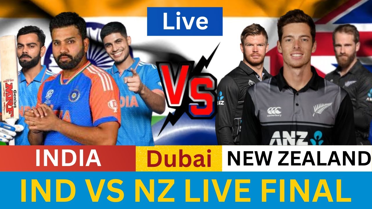 Ind Vs Nz Live Final Today, INDIA VS NEW ZEALAND CHAMPION TROPHY FINAL ...