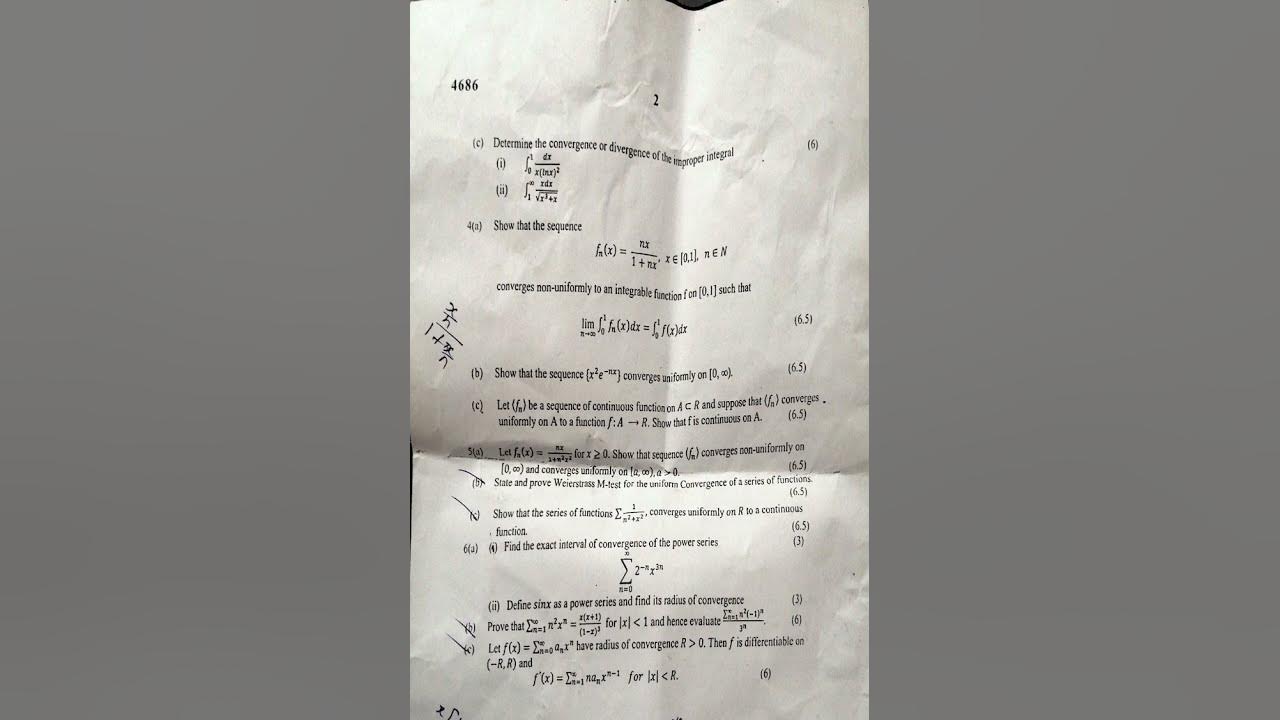 Riemann integration sem 4 bsc maths previous year question paper 2023