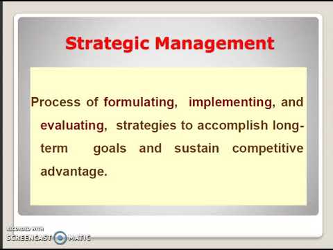 Video: Hvad er nøglebegreberne i strategisk ledelse?