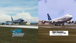 MSFS 2020 vs FS2004 | Boeing 747-8 Landing!