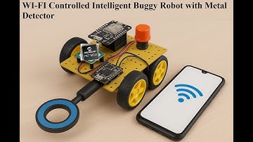 HVS-3367. WI-FI Controlled Intelligent Buggy Robot with metal detector#MetalDetectionRobot#Smart bot