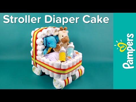 diaper stroller for baby shower