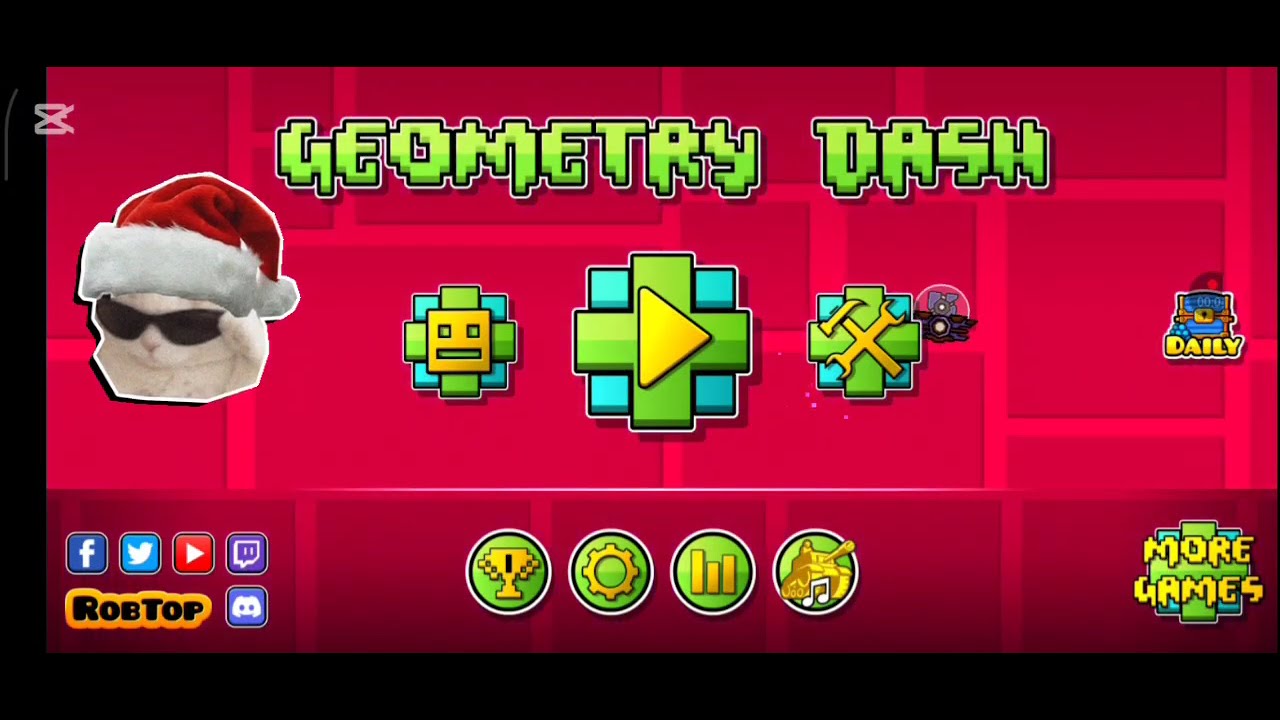 jugando GEOMETRY DASH pero si fallo se acaba el video (reto) - YouTube