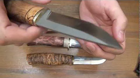 Light Scandi Knives / wood cut test