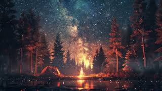 Crackling Fire Sounds For Relaxation With Gentle Piano Sounds At Night 🔥 Piano Music For Sleeping