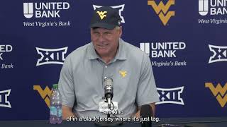 WVU HC Rich Rodriguez Talks About Upcoming Fall Camp Scrimmage
