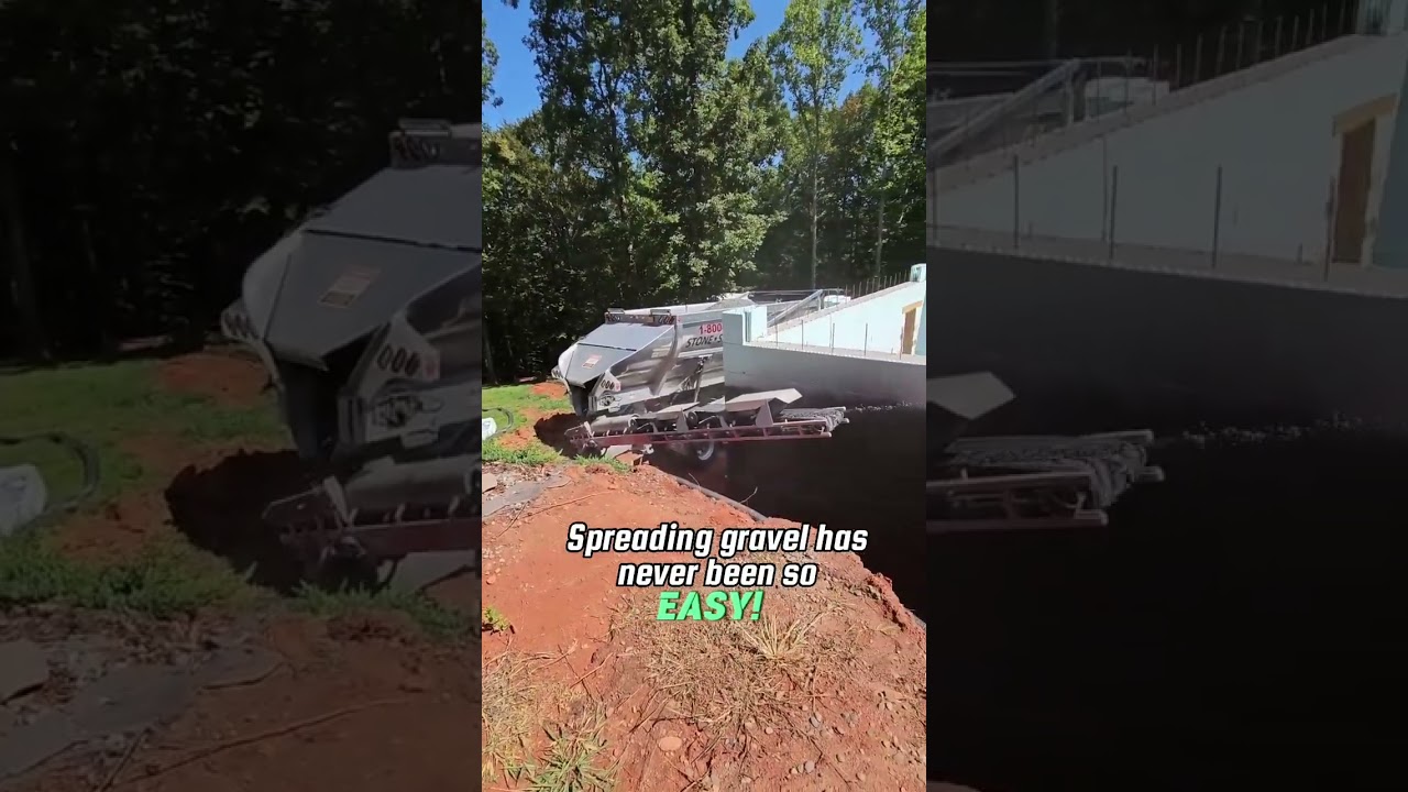 The fastest way to spread gravel... | Luxury ICF Home Build in Rutherford, NC