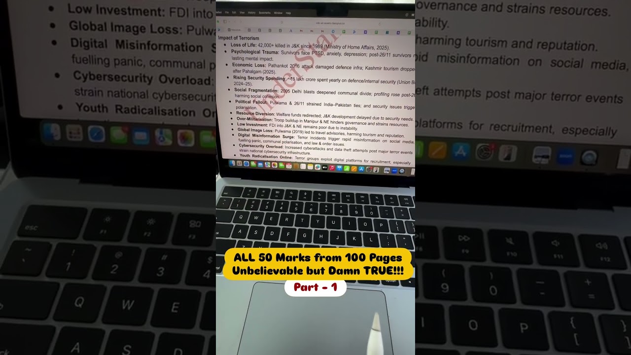 All 4 Questions of Internal Security covered Word by Word in Conquer Mains book of 100 pages 