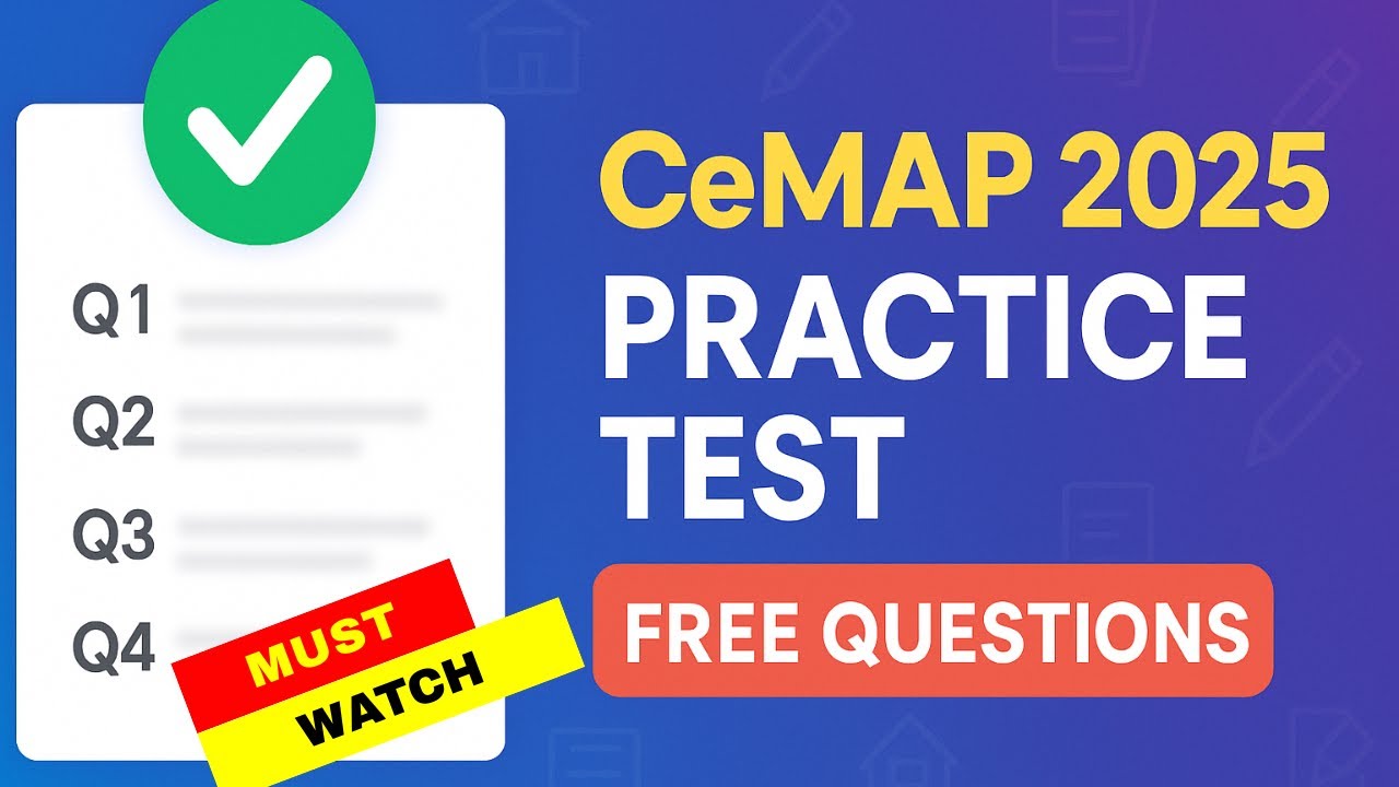 WATCH NOW! FREE Exam Questions AVAILABLE for CeMAP 2025 - YouTube