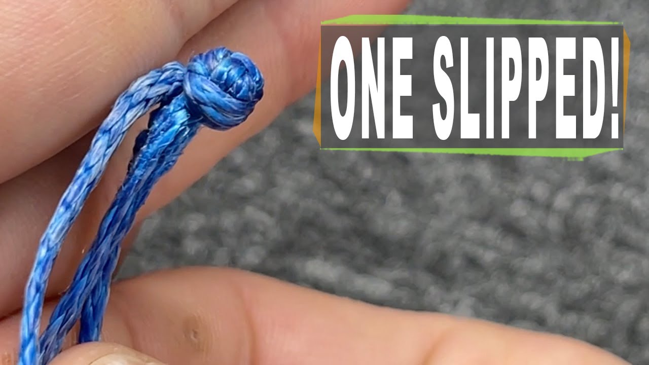 Three tiny soft shackles tested