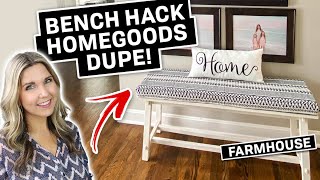 Furniture on a Budget ⭐ Bench Hack ⭐ Homegoods Inspired DIY
