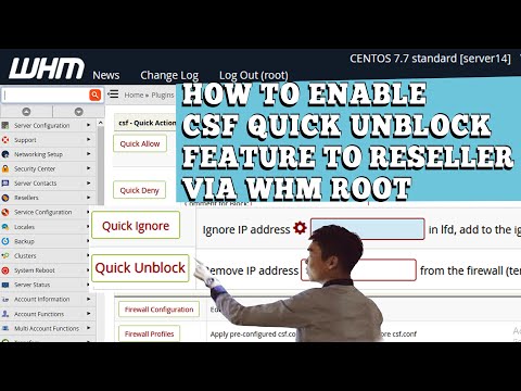 HOW TO ENABLE CSF QUICK UNBLOCK FEATURE TO RESELLER VIA WHM? [STEP BY STEP]☑️